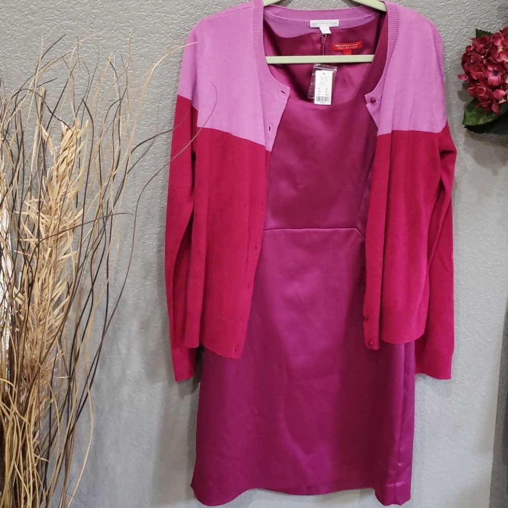 New York and Co collection purple/fuschia dress - Picture 1 of 4